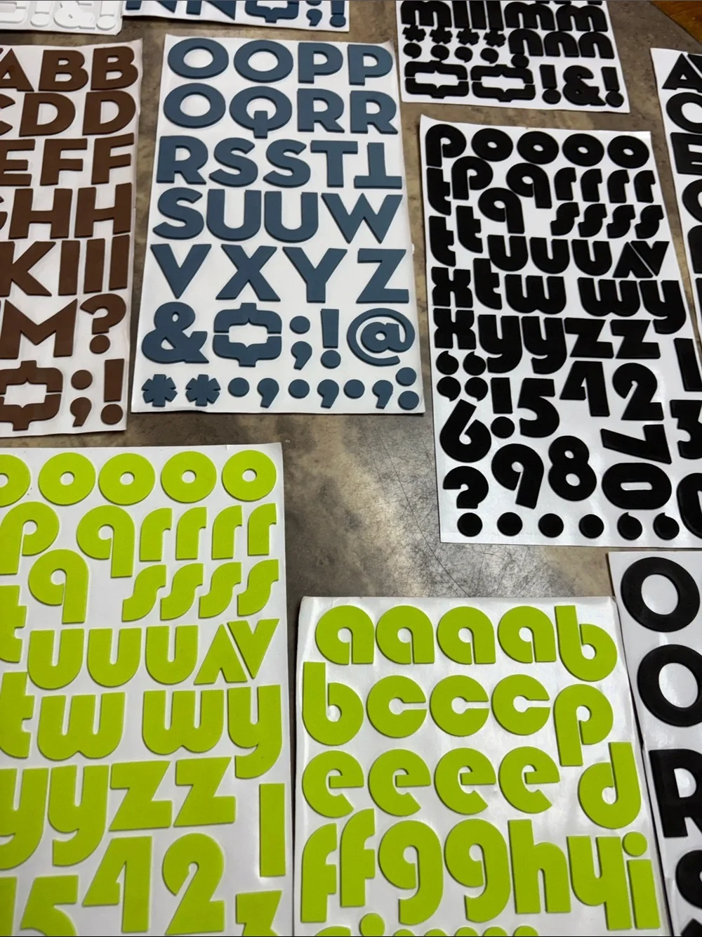 Scrapbooking bubble foam alphabet  Sticker Sheets - lot 48